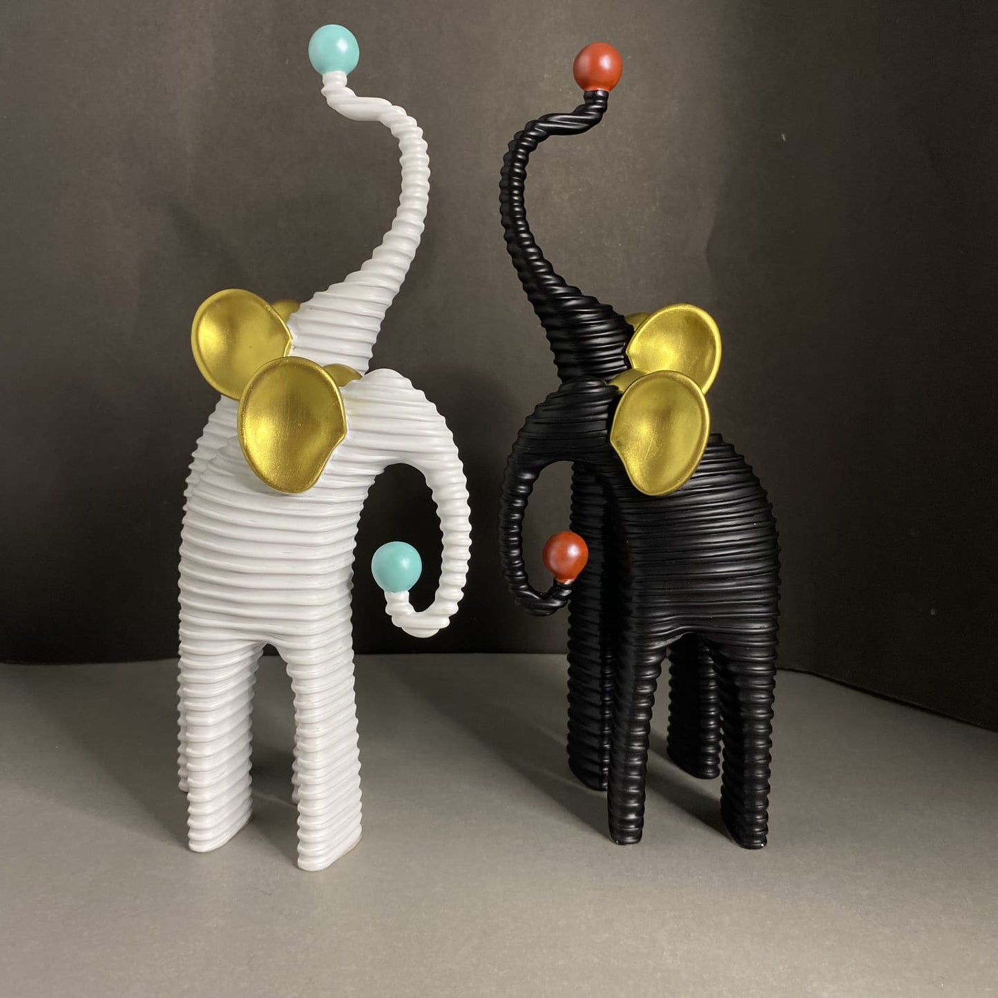 Unique luxurious Elephant Statue Set 2pcs